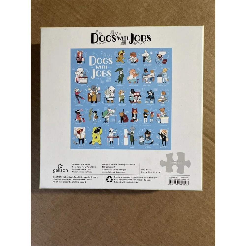 Dogs with Jobs 500 piece Jigsaw Puzzle‎ NEW SEALED